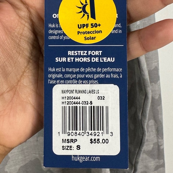 Huk Waypoint Running Lakes Long Sleeve Shirt Camo 50 UPF Men’s Sz S NWT - Picture 3 of 6